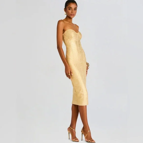 NWT Retrofete Charlize Coated Knit Dress size M - Picture 3 of 7